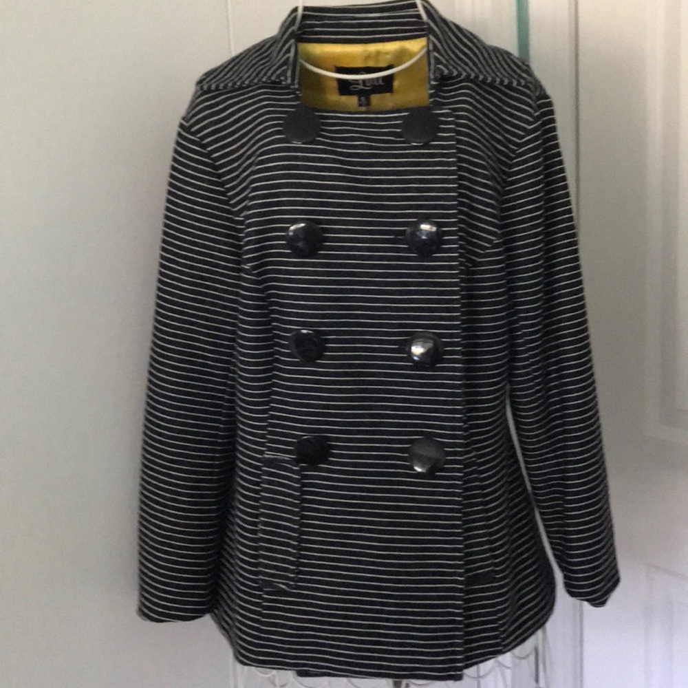 Luii by Anthropologie Blue & white strips blazer S